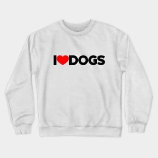 I Love Dogs Red Hearts Dog Lovers Crewneck Sweatshirt